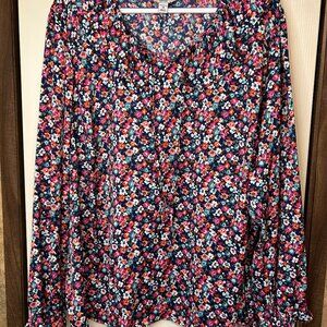 Croft & Barrow long sleeve slip-over blouse. Size 2X. NWT. (1083)